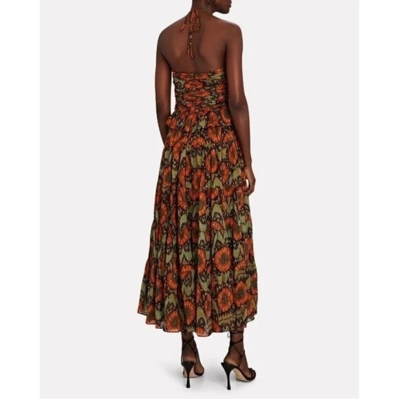 Ulla Johnson Evanthe Fit & Flare Halter Floral Chiffon Dress Midi wedding guest - Picture 8 of 16